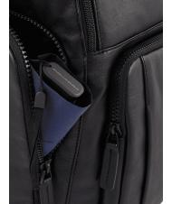 PIQUADRO CHARLIE Laptop-Rucksack 15,6", aus Leder Schwarz - PC-Rucks&auml;cke - 4