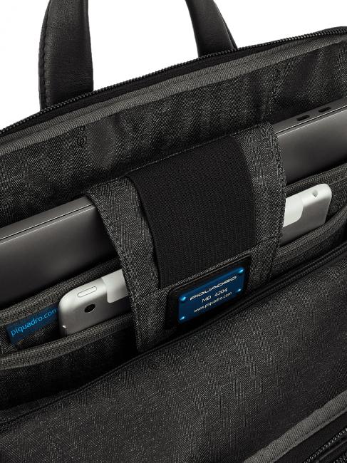 CHARLIE Laptop-Rucksack 15,6", aus Leder Schwarz - PC-Rucks&auml;cke