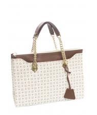 POLLINI Heritage Classic Handshopper, mit Schulterriemen elfenbein / braun - Damentaschen - 2