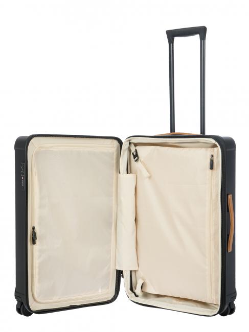 CAPRI Mittlerer Trolley mit USB-Anschluss Schwarz - Harte Trolleys