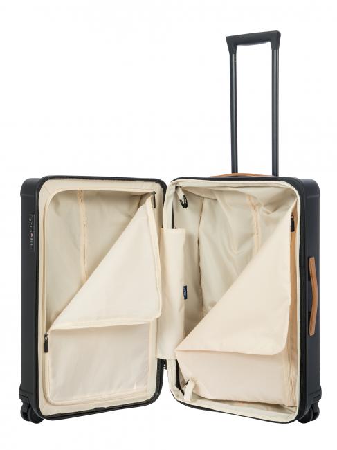 CAPRI Mittlerer Trolley mit USB-Anschluss Schwarz - Harte Trolleys