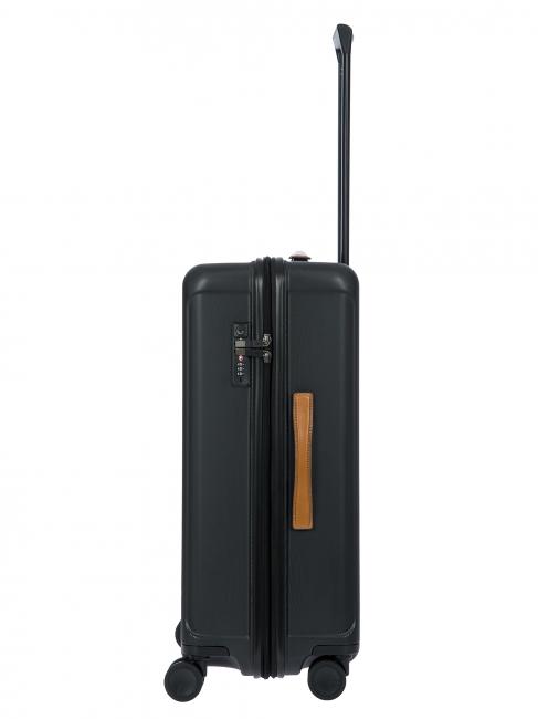 CAPRI Mittlerer Trolley mit USB-Anschluss Schwarz - Harte Trolleys