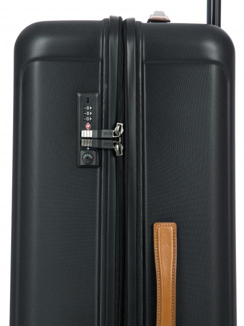 CAPRI Mittlerer Trolley mit USB-Anschluss Schwarz - Harte Trolleys