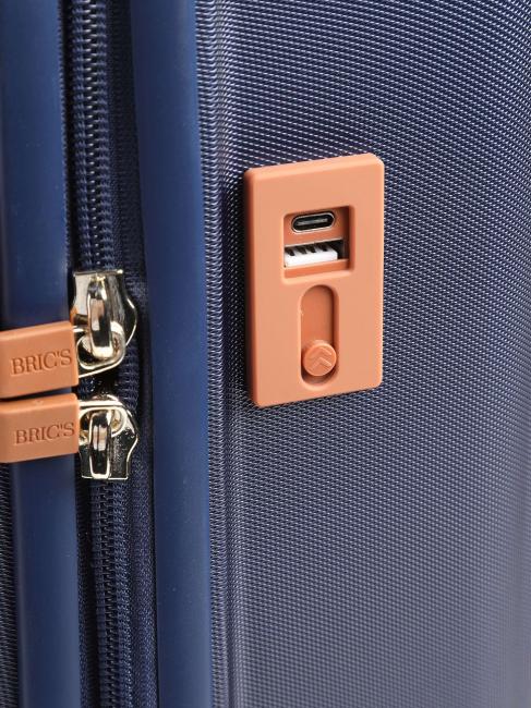 CAPRI Handgep&auml;ck mit USB-Anschluss Blau - Handgep&auml;ck