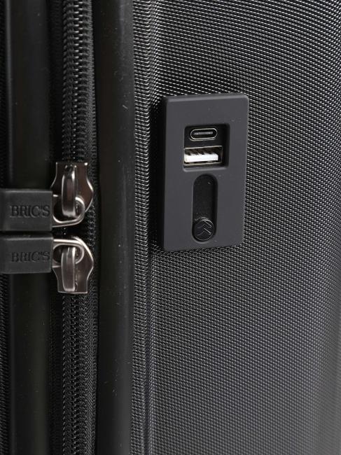 CAPRI Handgep&auml;ck mit USB-Anschluss Schwarz - Handgep&auml;ck