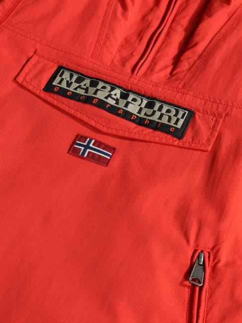 KIDS RAINFIOREST 2 POCKET Kapuzenjacke (4-16 Jahre) rote Mohnblumen - Kinder Jacken