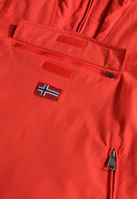 KIDS RAINFIOREST 2 POCKET Kapuzenjacke (4-16 Jahre) rote Mohnblumen - Kinder Jacken