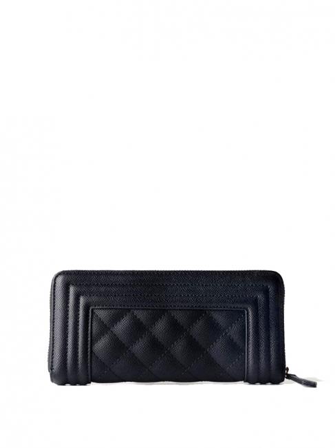 QUILTED FRAME Gesteppte gro&szlig;e Geldb&ouml;rse Schwarz - Brieftaschen Damen