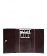 PIQUADRO BLUE SQUARE Schl&uuml;sseletui aus Leder - Schl&uuml;sselanh&auml;nger und Schl&uuml;sseletuis