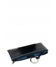 PIQUADRO Schl&uuml;sselbund BLAUES QUADRAT, aus Leder Blau - Schl&uuml;sselanh&auml;nger und Schl&uuml;sseletuis - 2