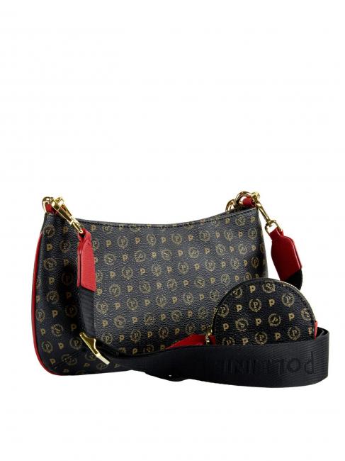 HERITAGE Umh&auml;ngetasche mit Kettengriff schwarzer Lack - Damentaschen