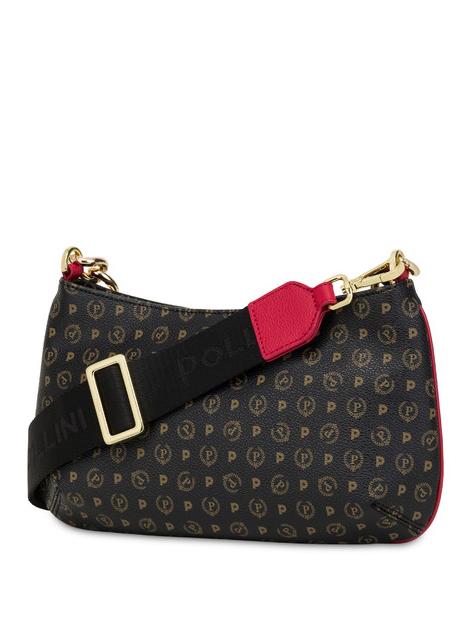 HERITAGE Umh&auml;ngetasche mit Kettengriff schwarzer Lack - Damentaschen