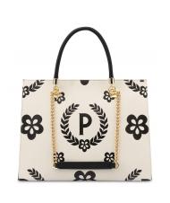 POLLINI HERITAGE Einkaufstasche mit Allover-Print schwarz / elfenbein - Damentaschen - 2