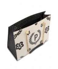 POLLINI HERITAGE Einkaufstasche mit Allover-Print schwarz / elfenbein - Damentaschen - 4
