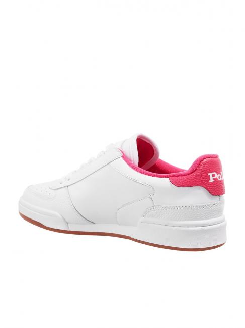 POLO LACE Turnschuhe aus Leder wei&szlig;/pink - Herrenschuhe