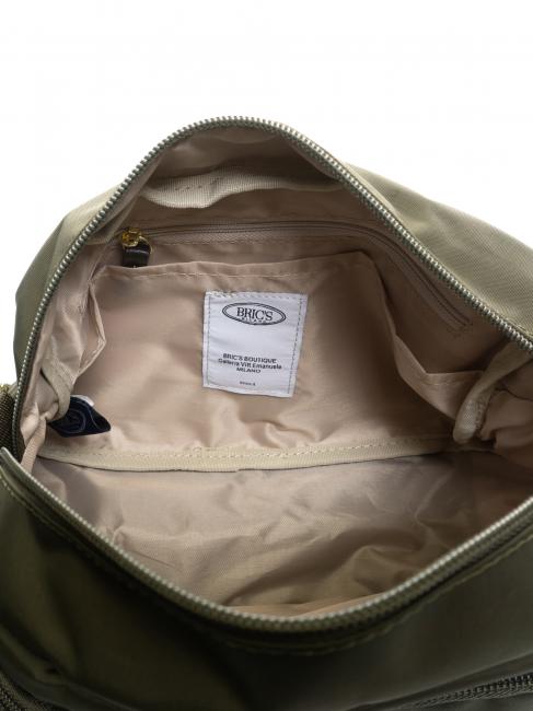 X-BAG Schultertasche oliv / dunkelbraun - Damentaschen