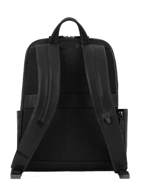 PAAVO Laptop-Rucksack 14", aus Leder Schwarz - PC-Rucks&auml;cke