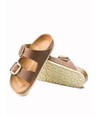 BIRKENSTOCK ARIZONA BIG BUCKLE Sandale aus ge&ouml;ltem Leder Cognac - Schuhe Unisex - 5