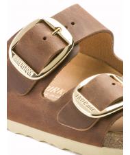 BIRKENSTOCK ARIZONA BIG BUCKLE Sandale aus ge&ouml;ltem Leder Cognac - Schuhe Unisex - 6