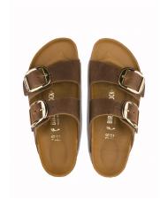 BIRKENSTOCK ARIZONA BIG BUCKLE Sandale aus ge&ouml;ltem Leder Cognac - Schuhe Unisex - 3