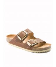 BIRKENSTOCK ARIZONA BIG BUCKLE Sandale aus ge&ouml;ltem Leder Cognac - Schuhe Unisex - 4