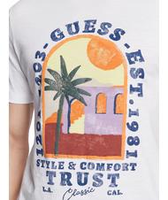 GUESS PALM WINDOW Bedrucktes T-Shirt purwei&szlig; - Herren-T-Shirts - 3
