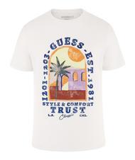 GUESS PALM WINDOW Bedrucktes T-Shirt purwei&szlig; - Herren-T-Shirts - 4