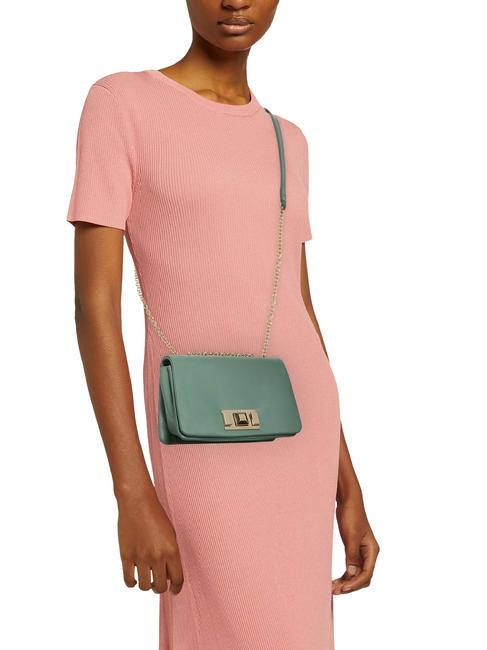 LULU Umh&auml;ngetasche aus Kalbsleder mineralische Gr&uuml;ns - Damentaschen