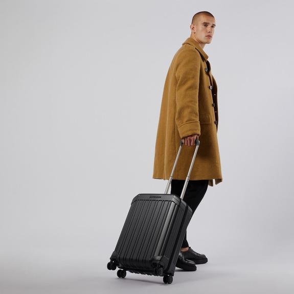 PQ-LIGHT Ultraflacher Kabinentrolley Matt-schwarz - Handgep&auml;ck