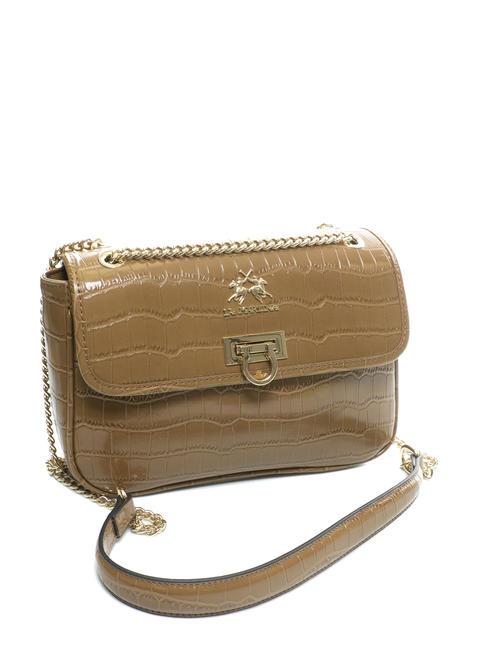 GERALDINA Tasche mit Kokosnuss-Print br&auml;unen - Damentaschen