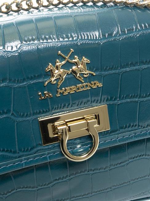 GERALDINA Tasche mit Kokosnuss-Print Blau - Damentaschen