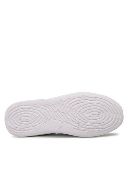 PRINT OVAL T Sneaker aus laminiertem Leder Silber - Damenschuhe