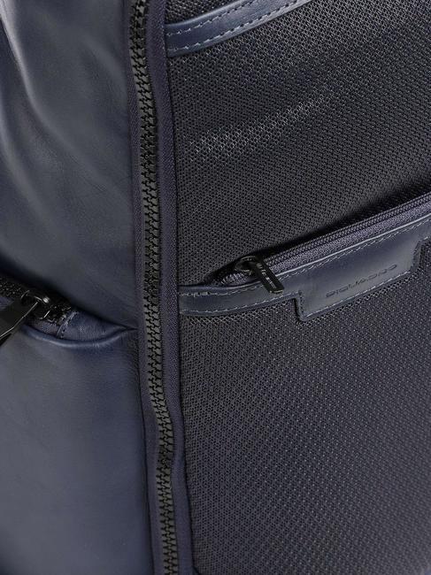 FINN Laptop-Rucksack 15,6", aus Leder Blau - PC-Rucks&auml;cke