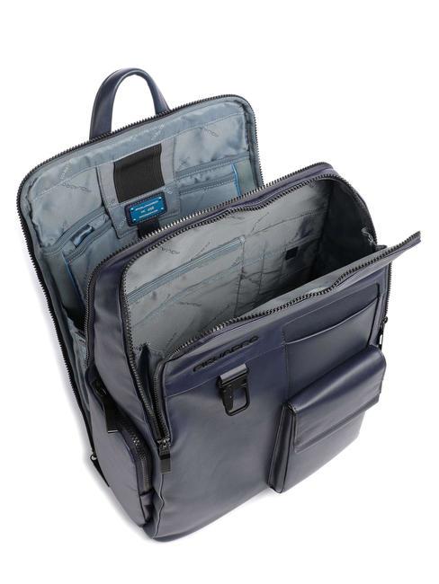 FINN Laptop-Rucksack 15,6", aus Leder Blau - PC-Rucks&auml;cke