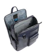 PIQUADRO FINN Laptop-Rucksack 15,6", aus Leder Blau - PC-Rucks&auml;cke - 4