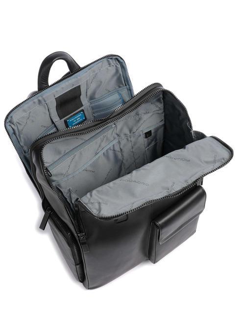 FINN Laptop-Rucksack 15,6", aus Leder Schwarz - PC-Rucks&auml;cke