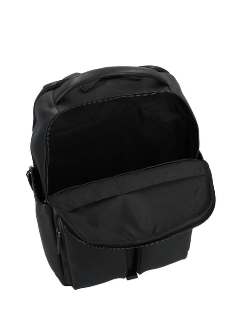 PAAVO Laptop-Rucksack 15,6", aus Leder Schwarz - PC-Rucks&auml;cke