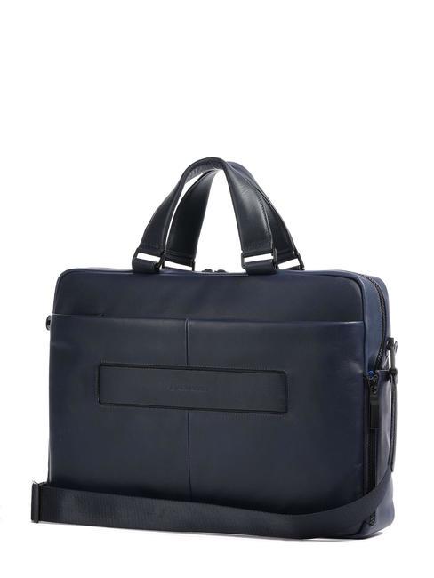 FINN 14-Zoll-Laptop-Aktentasche aus Leder Blau - Arbeitstaschen