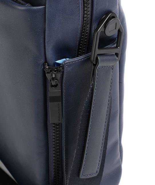 FINN 14-Zoll-Laptop-Aktentasche aus Leder Blau - Arbeitstaschen