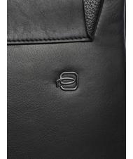 PIQUADRO MACBETH Erweiterbare Ledertasche Schwarz - Umh&auml;ngetaschen Herren - 3