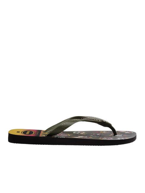 TOP TRIBO Flip Flops schwarz/moos - Herrenschuhe