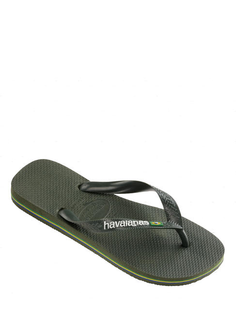 BRASIL LOGO Flip-Flops f&uuml;r Herren Schwarz Schwarz - Schuhe Unisex