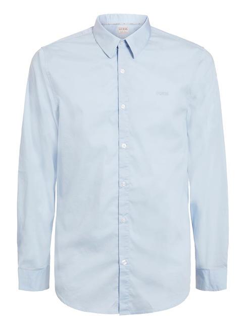 sunset Shirt manica lunga Langarm-Shirt Atemwege blau - Herrenhemden