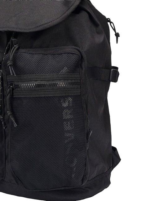  RUCKSACK Rucksack mit Klappe SCHWARZ - Rucks&auml;cke f&uuml;r Schule &amp; Freizeit