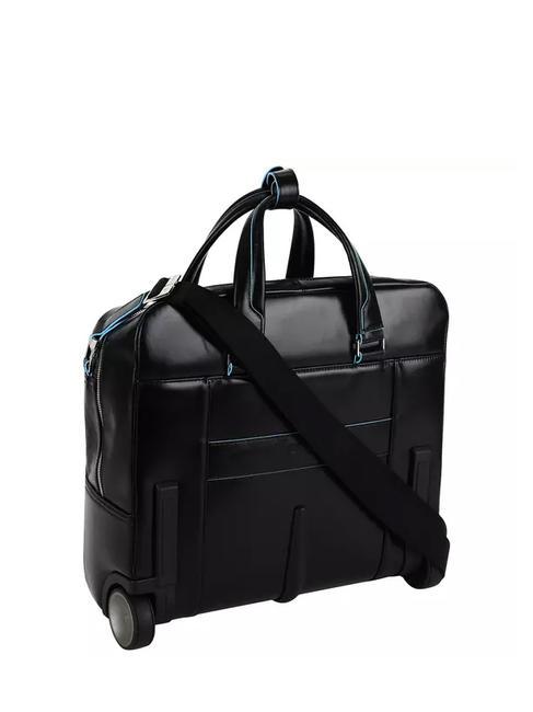 BLUE SQUARE Piloten-Trolley aus Leder, 15,6 "PC-Halterung Schwarz - Pilotentrolley