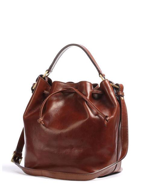 STORY DONNA Beuteltasche aus Leder BRAUN - Damentaschen
