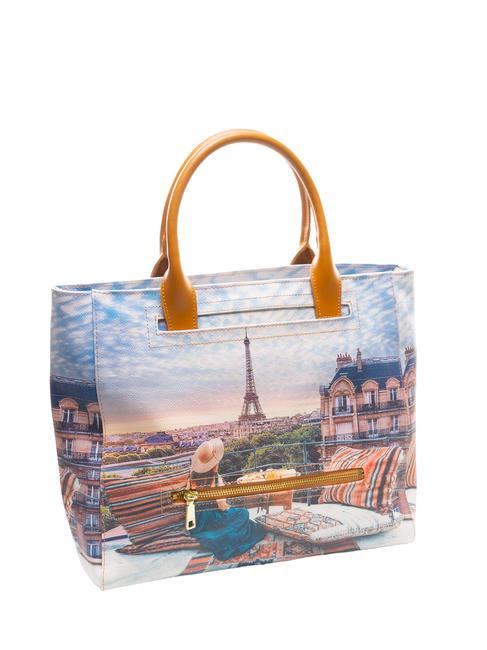 YESBAG  Handtasche, mit Schultergurt, Allover-Druck Pariser Ansicht - Damentaschen
