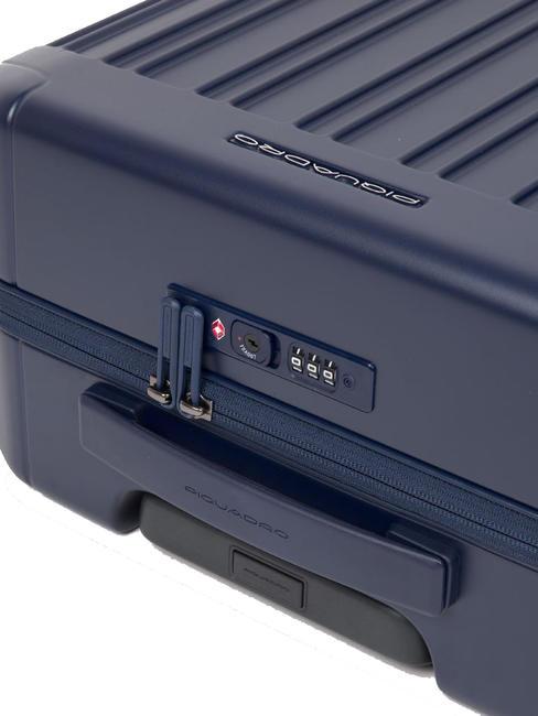 PQ-LIGHT Ultraflacher Kabinentrolley Blau - Handgep&auml;ck