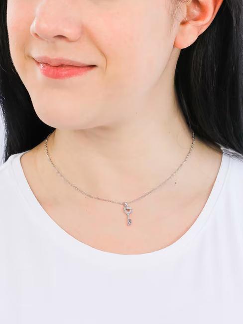 TI AMO Schl&uuml;sselkette mit Zirkonia Rhodium - Halsketten