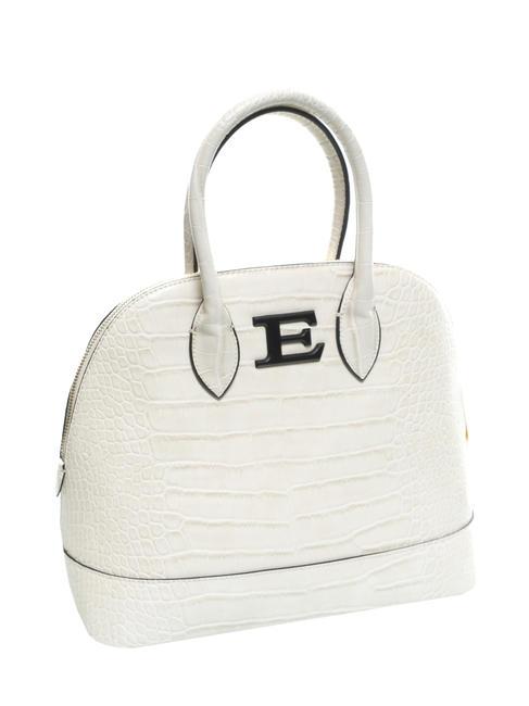 NEVE Tasche im Bugatti-Stil mit Krokodildruck Weiss - Damentaschen